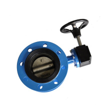 Pn16 Worm Gear SS316 Actuator Ductile Iron Double Flange Concentric Butterfly Valve